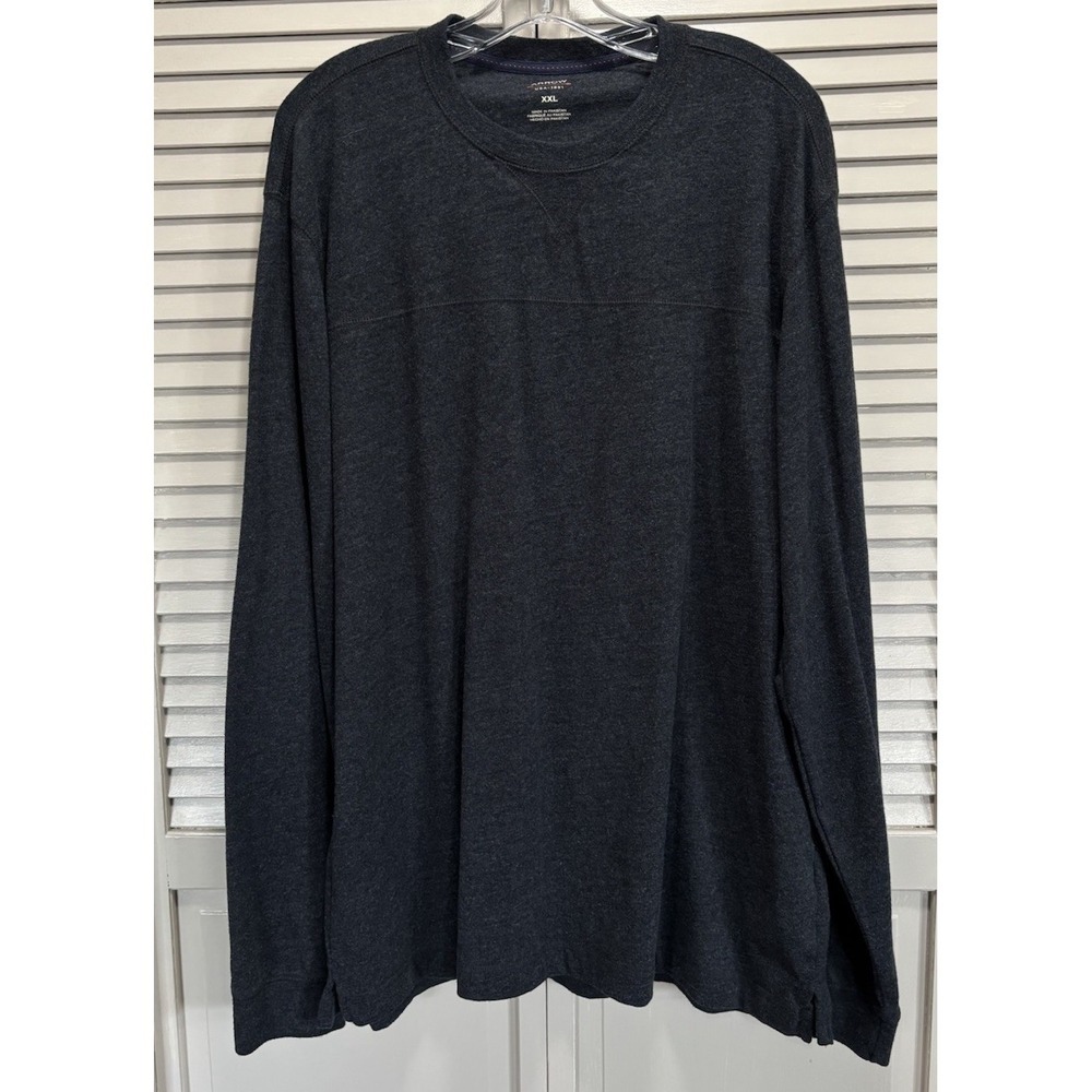 Arrow Long Sleeve Shirt Mens Dark Gray Size XXL Crew Neck Soft‎ EUC